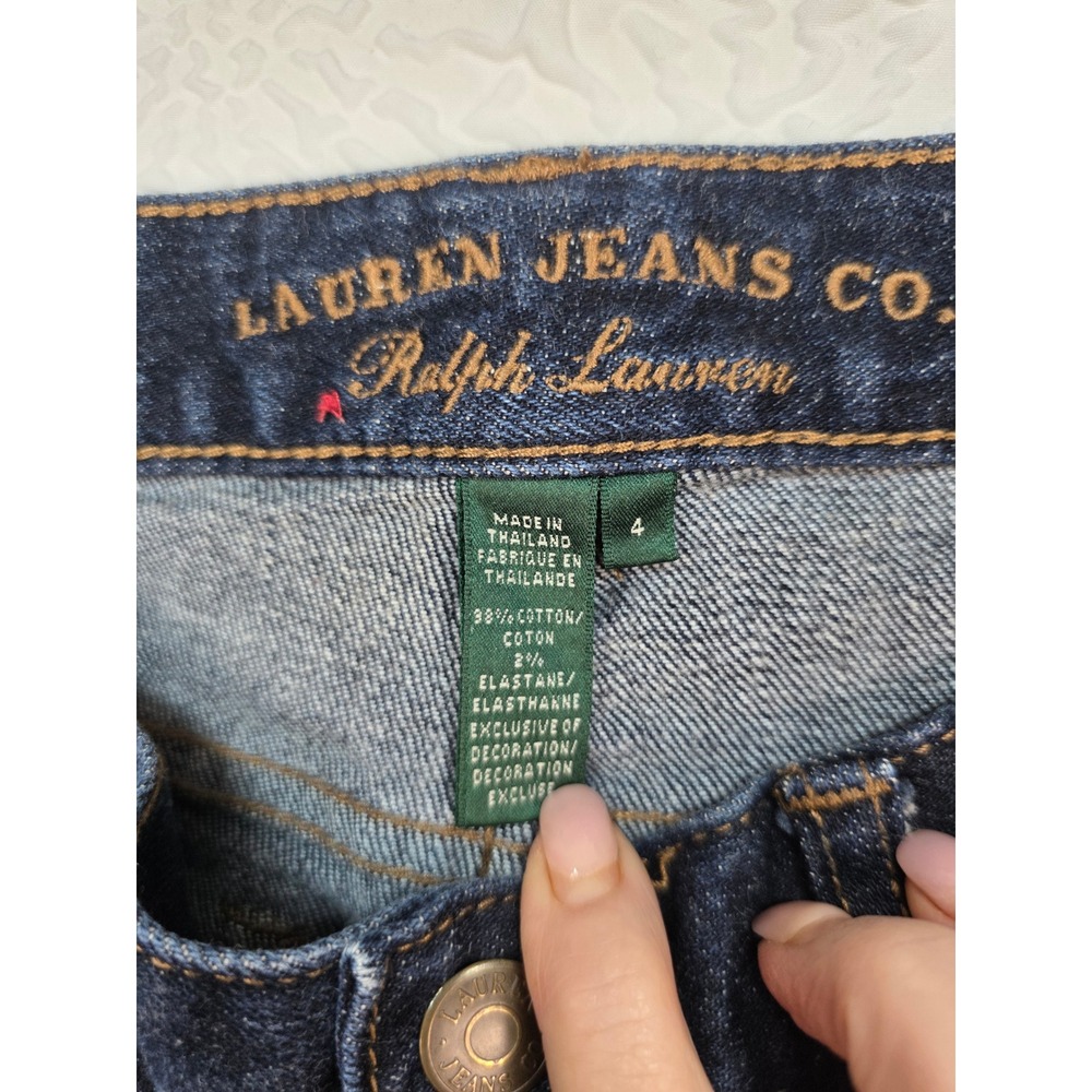 Lauren Ralph Lauren Cropped Jeans Womens 4 Blue Excellent Classic Midcalf Denim - Picture 2 of 14